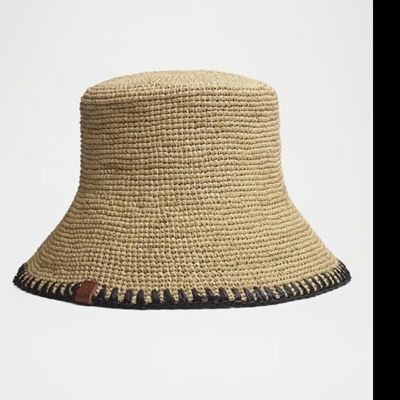 rag & bone natural jade whipstitch rollable hat Size M/L